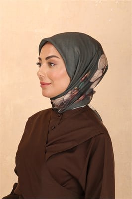 Locella Soft Pamuk Eşarp-Haki Yeşili
