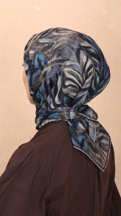 Locella Soft Pamuk Eşarp Mavi