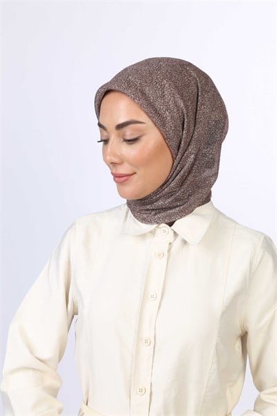 Locella Soft Pamuk Eşarp Kahverengi