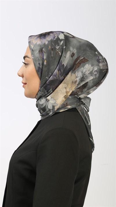 Locella Soft Pamuk Eşarp Gri