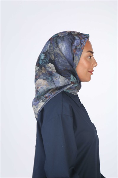 Locella Soft Pamuk Eşarp Lacivert