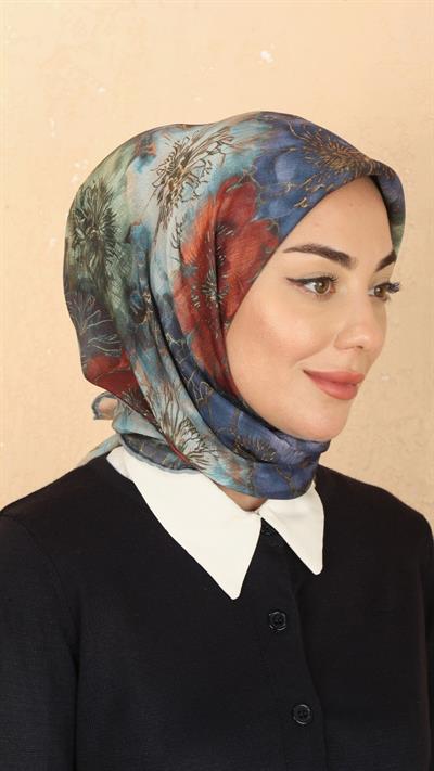 Locella Soft Pamuk Eşarp Lacivert