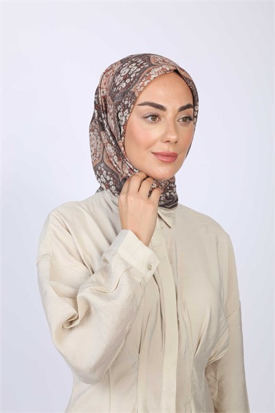 Locella Soft Pamuk Eşarp Kahve