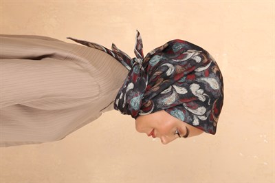 Locella Soft Pamuk Eşarp Siyah Kırmızı