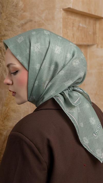 Locella Soft Pamuk Eşarp Yeşil-1