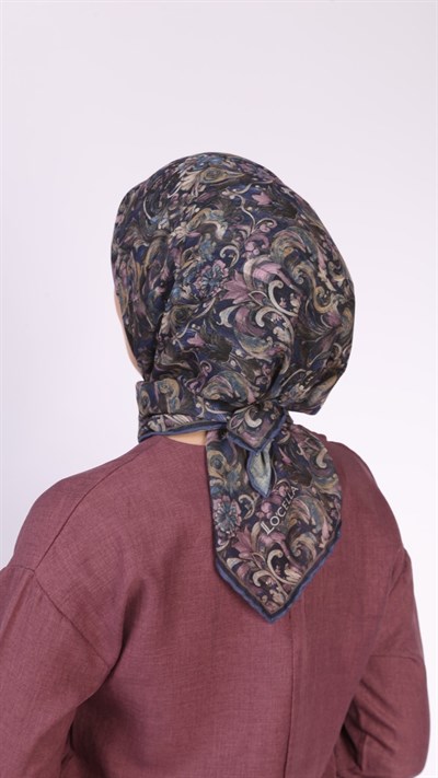 Locella Soft Pamuk Eşarp Lacivert