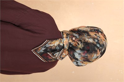 Locella Soft Pamuk Eşarp-Siyah