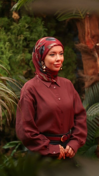 Locella Soft Pamuk Eşarp Bordo