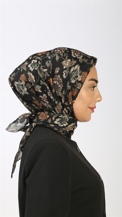 Locella Soft Pamuk Eşarp Siyah