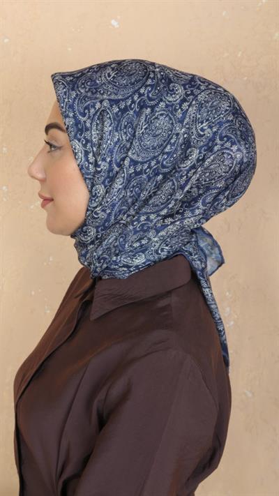 Locella Soft Pamuk Eşarp Lacivert