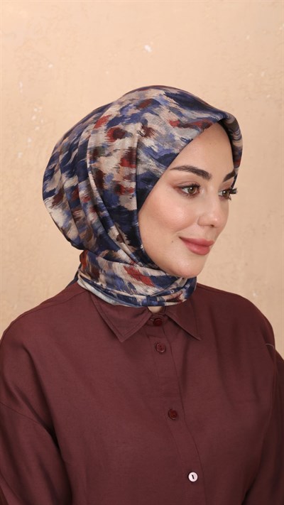 Locella Soft Pamuk Eşarp Lacivert