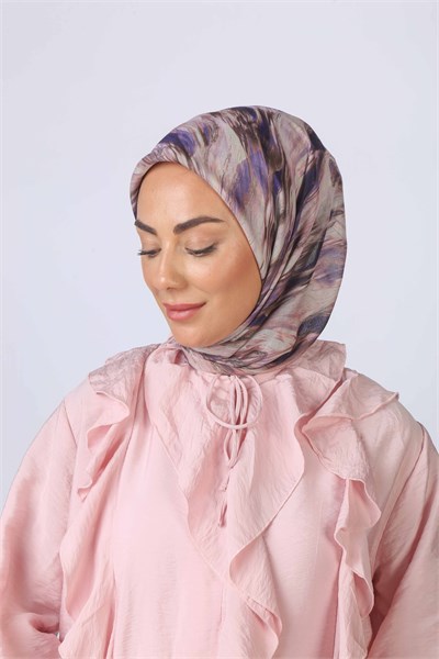 Locella Soft Pamuk Eşarp Mor