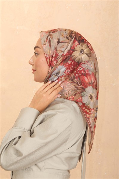 Locella Soft Pamuk Eşarp Bordo