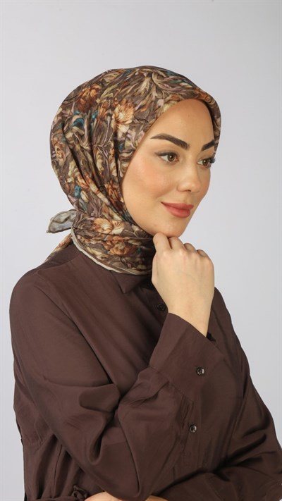 Locella Soft Pamuk Eşarp Kahve