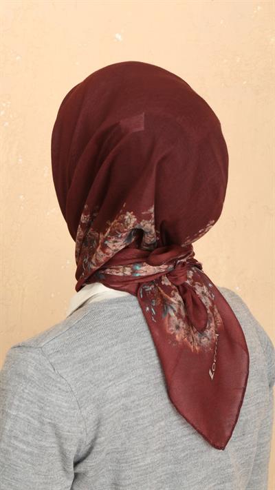 Locella Soft Pamuk Eşarp Bordo