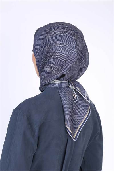 Locella Soft Pamuk Eşarp Lacivert