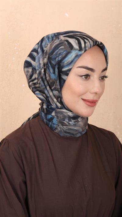 Locella Soft Pamuk Eşarp Mavi