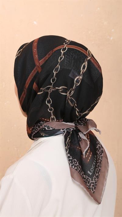 Locella Soft Pamuk Eşarp Siyah
