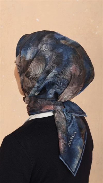 Locella Soft Pamuk Eşarp Lacivert