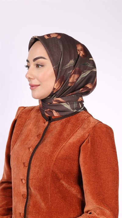 Locella Soft Pamuk Eşarp Kahve