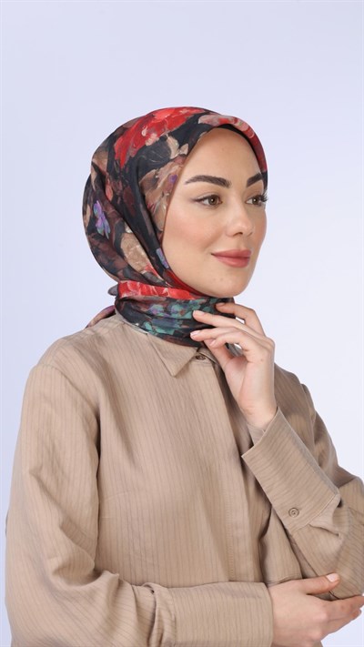 Locella Soft Pamuk Eşarp Siyah