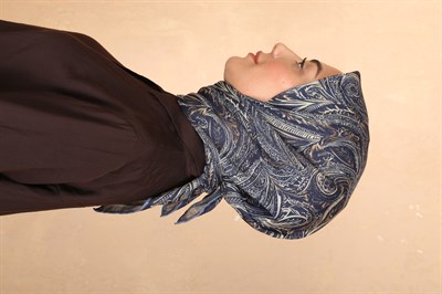 Locella Soft Pamuk Eşarp Lacivert