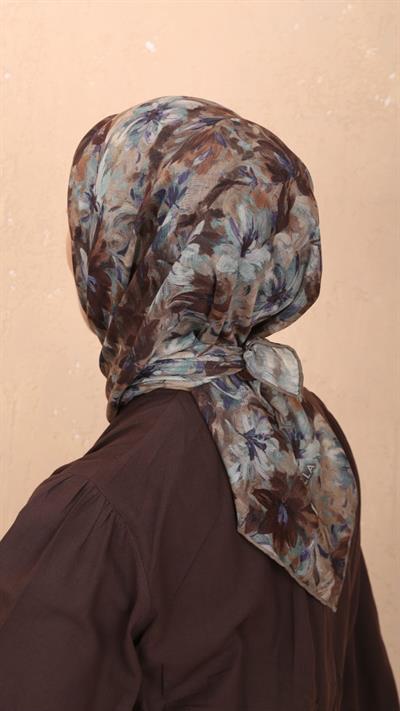 Locella Soft Pamuk Eşarp Kahve