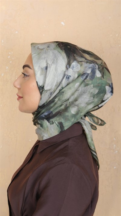 Locella Soft Pamuk Eşarp Yeşil