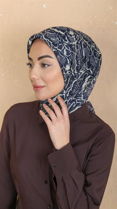 Locella Soft Pamuk Eşarp Lacivert