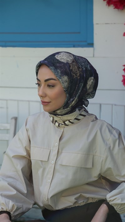 Locella Soft Pamuk Eşarp Mor