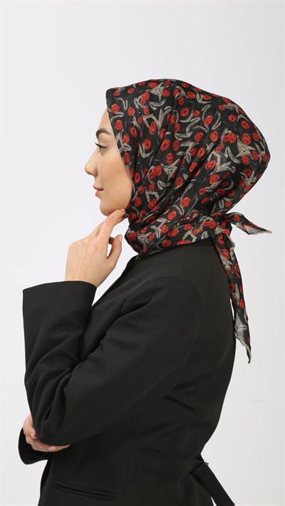 Locella Soft Pamuk Eşarp Kırmızı