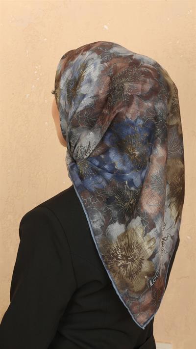 Locella Soft Pamuk Eşarp Mavi