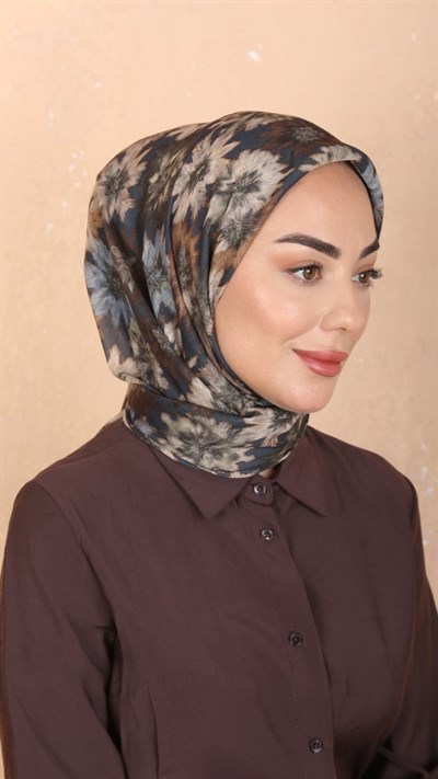 Locella Soft Pamuk Eşarp Füme