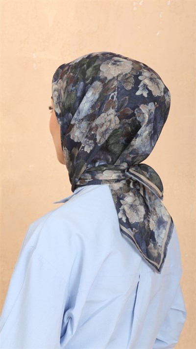 Locella Soft Pamuk Eşarp Lacivert