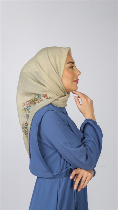 Locella Soft Pamuk Eşarp Bej