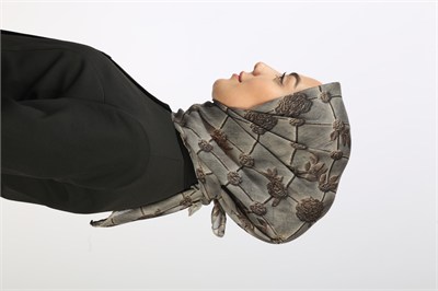 Locella Soft Pamuk Eşarp Gri
