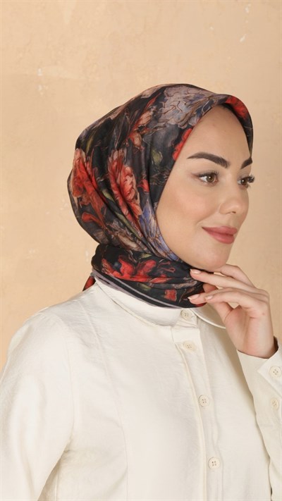 Locella Soft Pamuk Eşarp Siyah