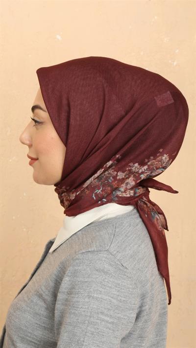 Locella Soft Pamuk Eşarp Bordo