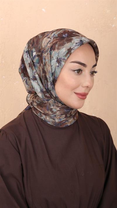 Locella Soft Pamuk Eşarp Kahve