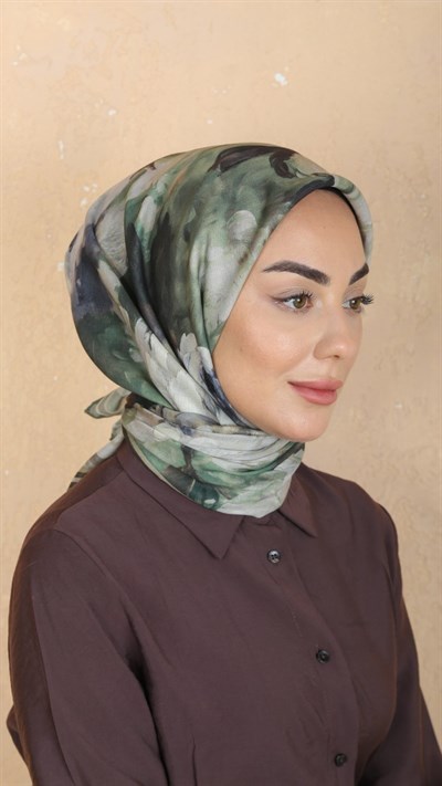 Locella Soft Pamuk Eşarp Yeşil