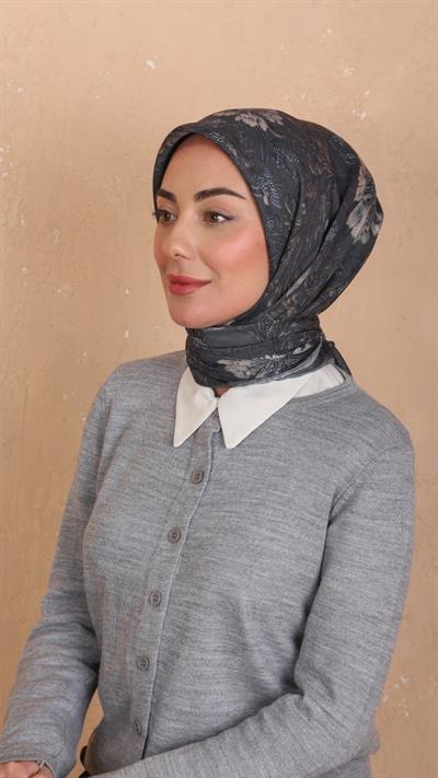 Locella Soft Pamuk Eşarp Koyu Gri