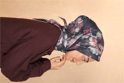 Locella Soft Pamuk Eşarp-Petrol Mavisi