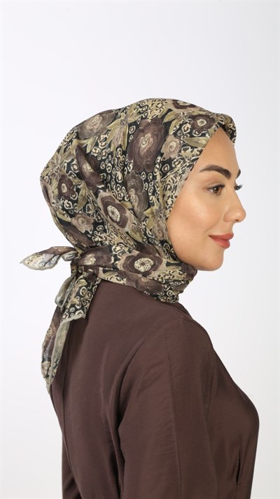 Locella Soft Pamuk Eşarp Kahve