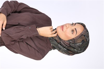 Locella Soft Pamuk Eşarp-Siyah