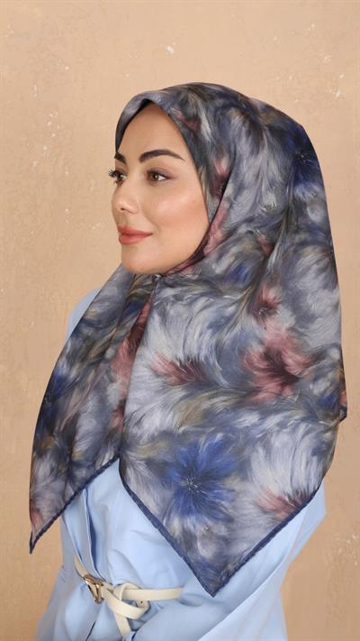 Locella Soft Pamuk Eşarp Lacivert-6