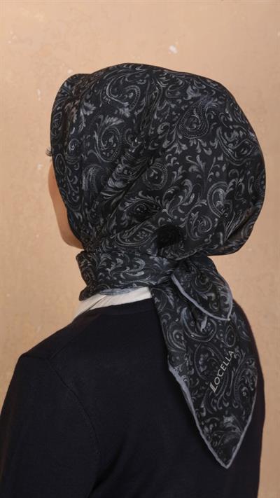 Locella Soft Pamuk Eşarp Siyah