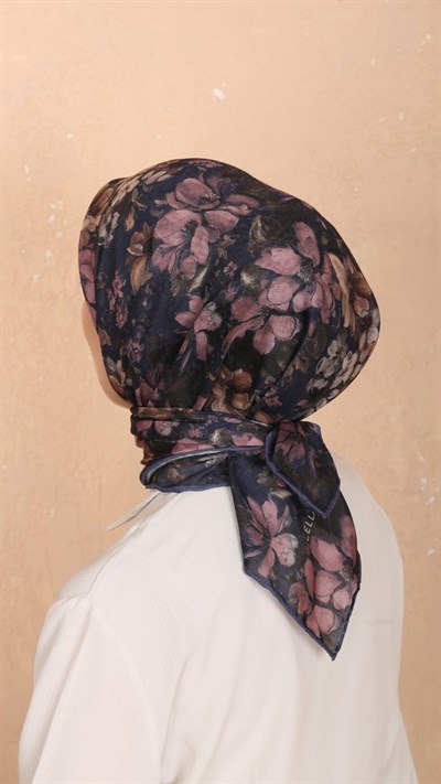 Locella Soft Pamuk Eşarp Koyu Lacivert