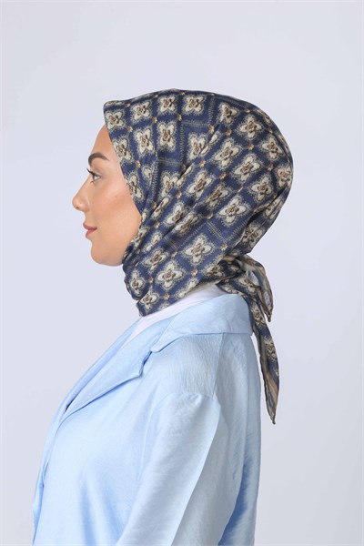 Locella Soft Pamuk Eşarp Lacivert