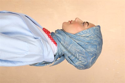 Locella Soft Pamuk Eşarp Mavi