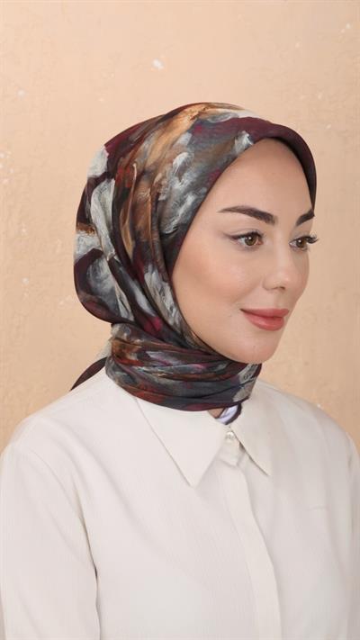 Locella Soft Pamuk Eşarp Mürdüm